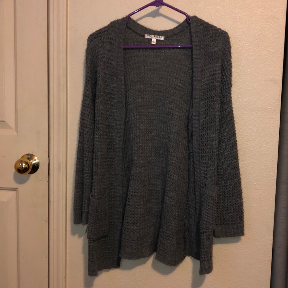 Grey cardigan
